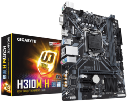 Материнская плата GIGABYTE S-1151 H310M H PCI-Ex16, 2*DDR4, SATA3, HDMI/VGA, USB3.1 mATX RTL (115650) (H310M H) Акция